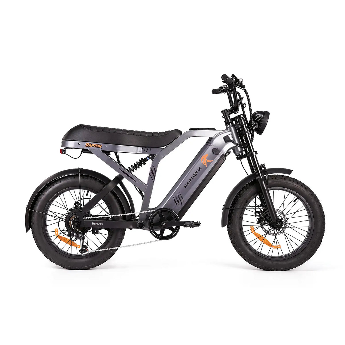 RaptorX fat tyre electric bike, right side view